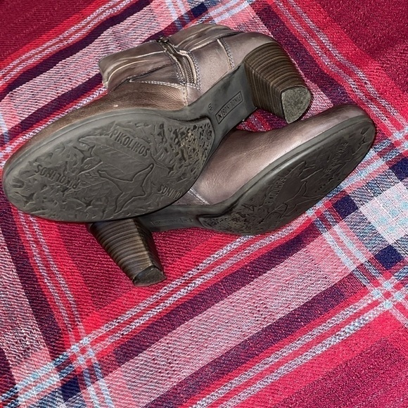 Pikolinos women’s boots ankle 40 9 9.5 bootie 2.5” heel leather brown Verona zip - Picture 4 of 8